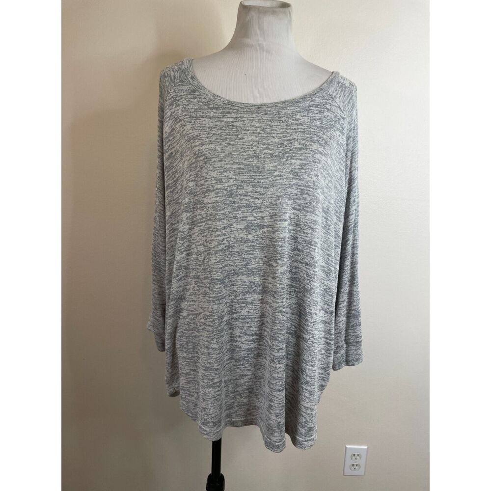 Architect Woman Pullover Lightweight Sweater Size 3X Gray Grommet Accents